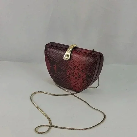 Rebecca Minkoff Red Leather Snakeskin Purse - Picture 7 of 13
